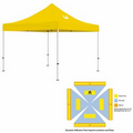 10' x 10' Yellow Rigid Pop-Up Tent Kit, Full-Color, Dynamic Adhesion (1 Location)